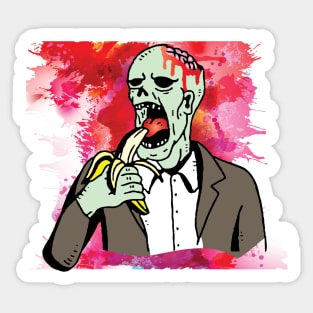 zombie having dessert Sticker